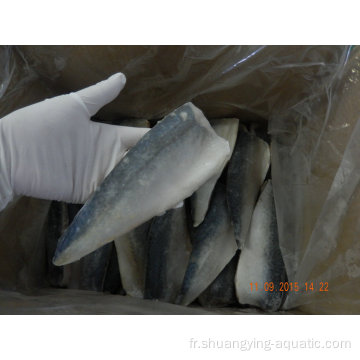 Filet de poisson de maquerelle surgelé désossé dans le vide emballé